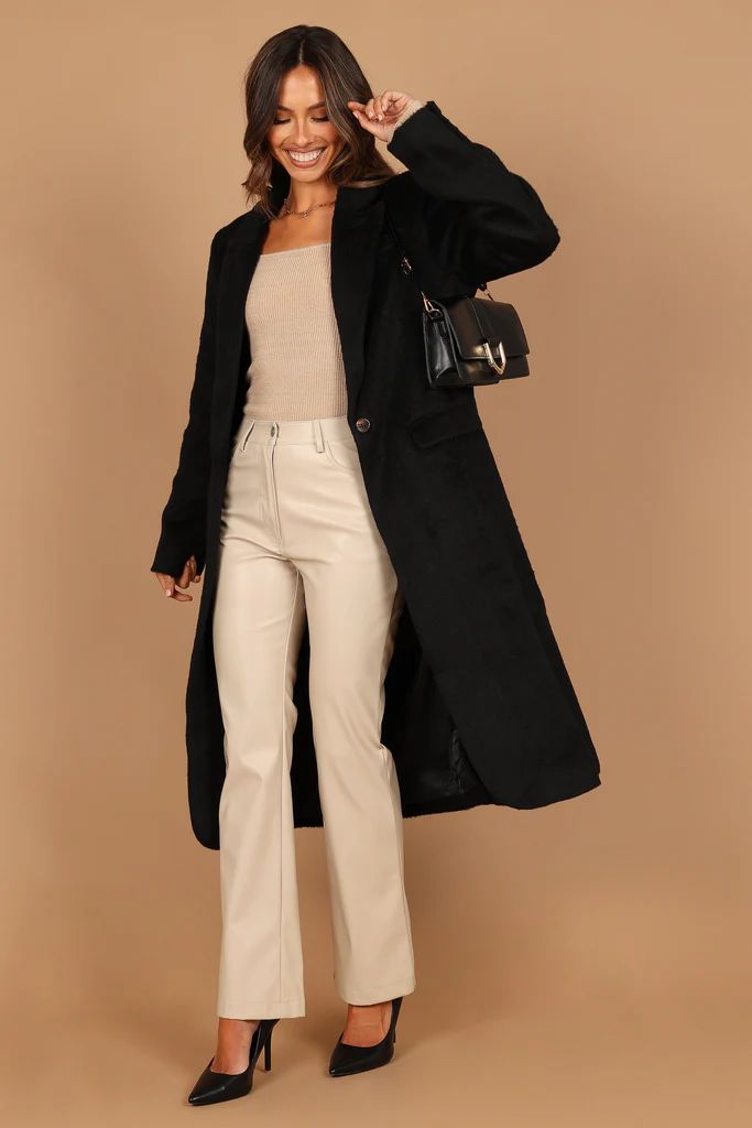 Kristie Blend Long Coat - Black | Petal & Pup (US)