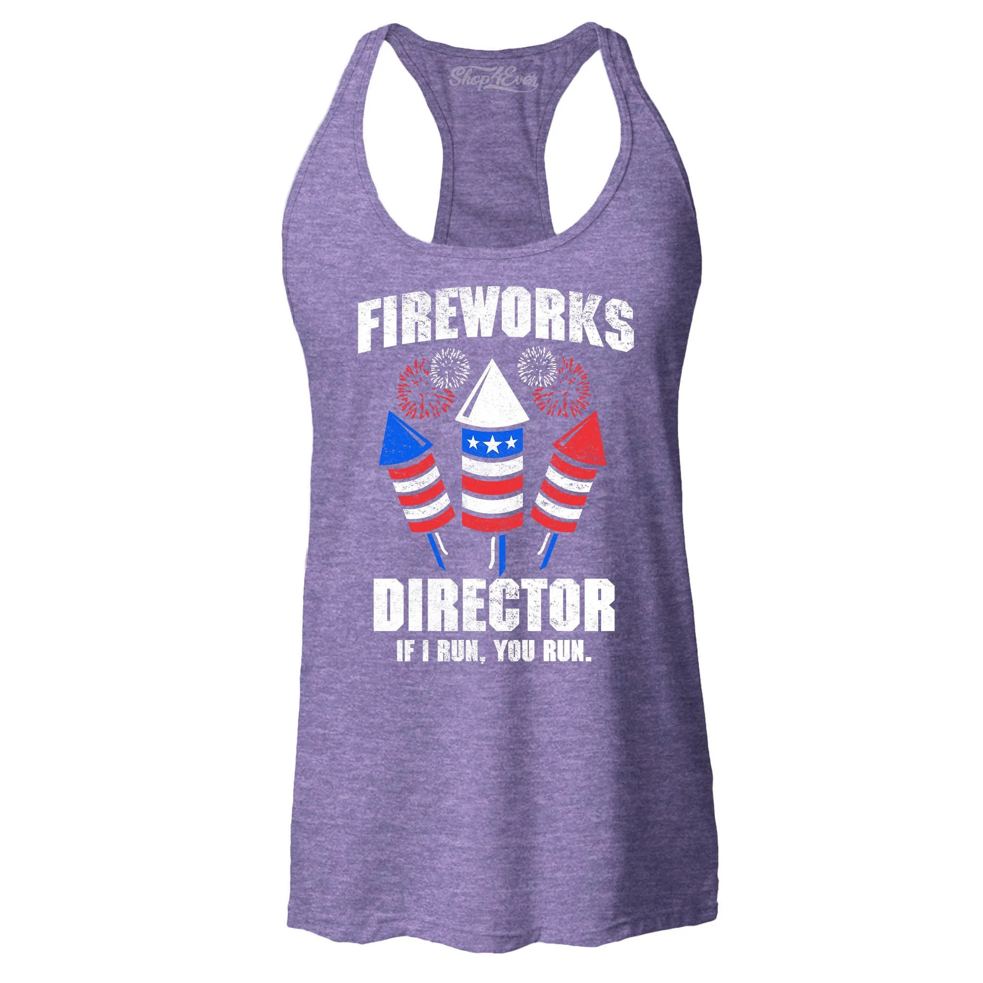 Shop4Ever Women's Fireworks Director 4th of July Racerback Tank Top Small Purple | Walmart (US)
