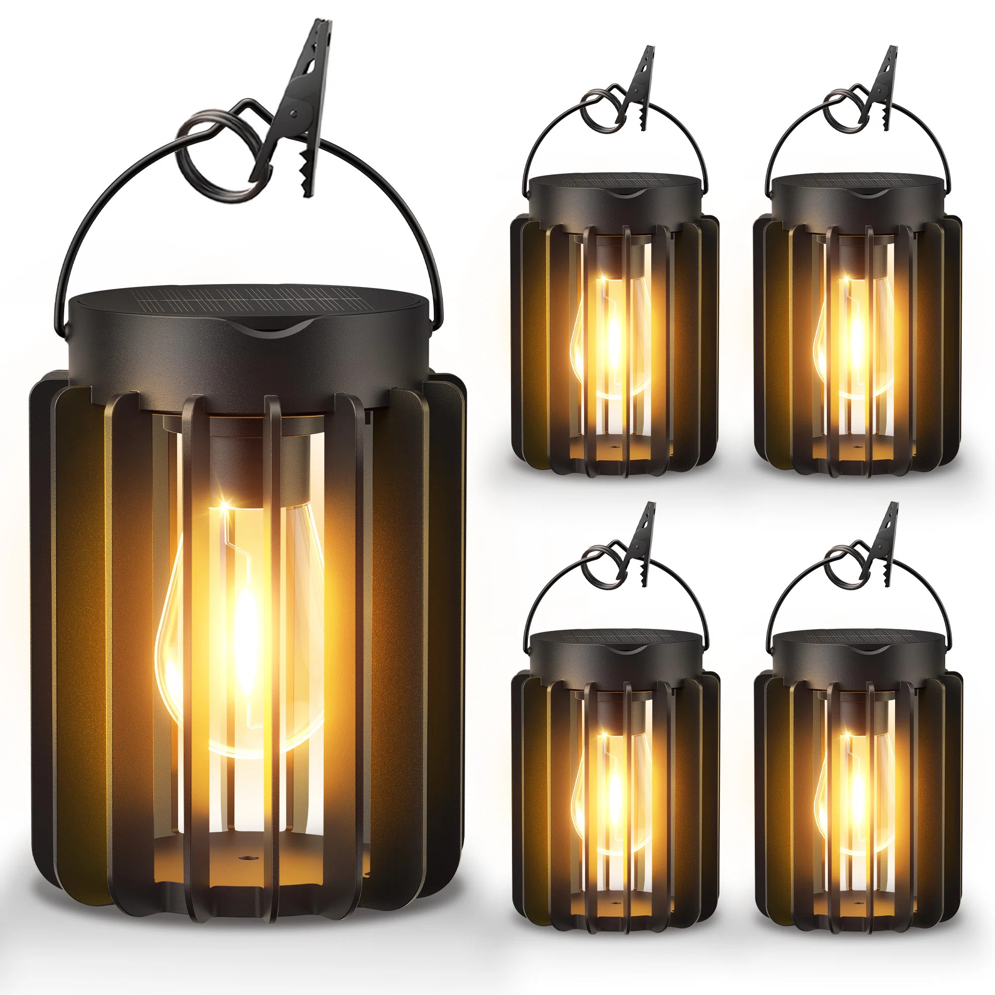 Solar Lanterns Outdoor Hanging, Upgraded Bright Waterproof Lantern For Outside, Over 12hrs Powere... | Wayfair North America