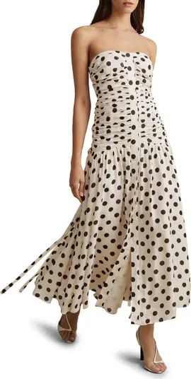 Reiss Rue Polka Dot Convertible Strap Dress | Nordstrom | Nordstrom