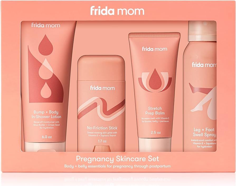 Frida Mom Pregnancy Skincare Body Relief Set for Stretch Marks, Dry Skin, Swelling & Chafing - 4 cou | Amazon (US)