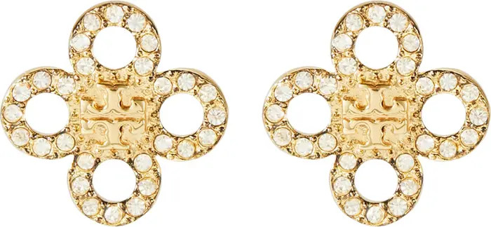 Small Kira Pavé Clover Stud Earrings | Nordstrom