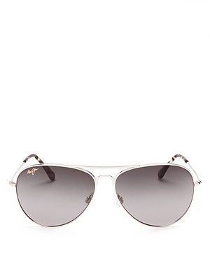 Maui Jim Mavericks Polarized Mirrored Aviator Sunglasses, 61mm | Bloomingdale's (US)