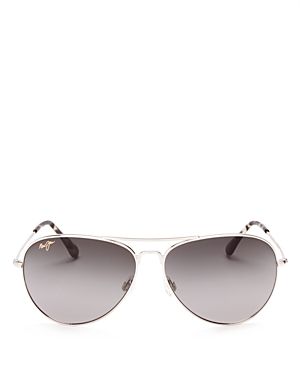 Maui Jim Mavericks Polarized Mirrored Aviator Sunglasses, 61mm | Bloomingdale's (US)