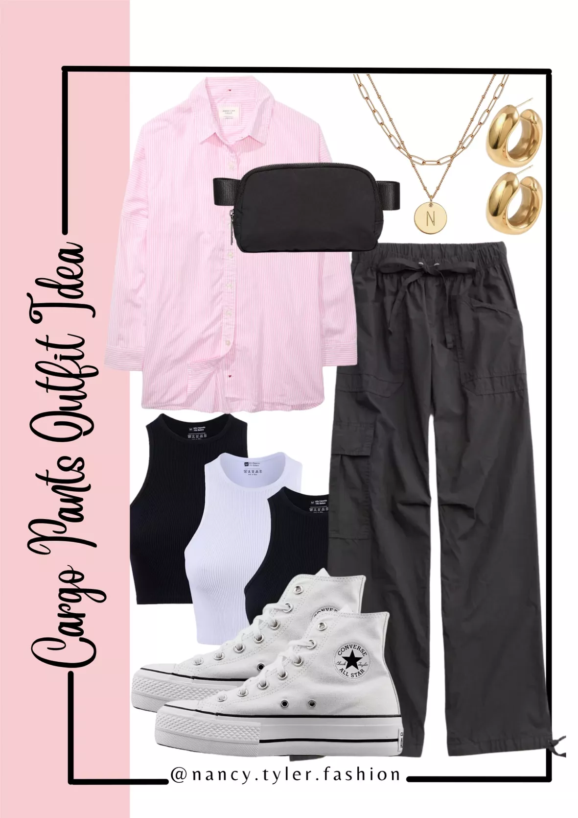 Fall Cargo pants outfit idea  Pink pants outfit, Pants outfit