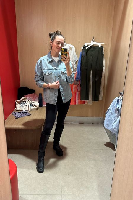 Denim jacket - target find 
This oversized denim jacket is a spring must-have for chilly nights. Wear it with black leggings, white jeans, a slip skirt or a sundress. 
#traveloutfit #vacationoutfit #airportoutfit #airplaneoutfit #spring #springstyle #denimjacket


#LTKfindsunder50 #LTKtravel #LTKfitness