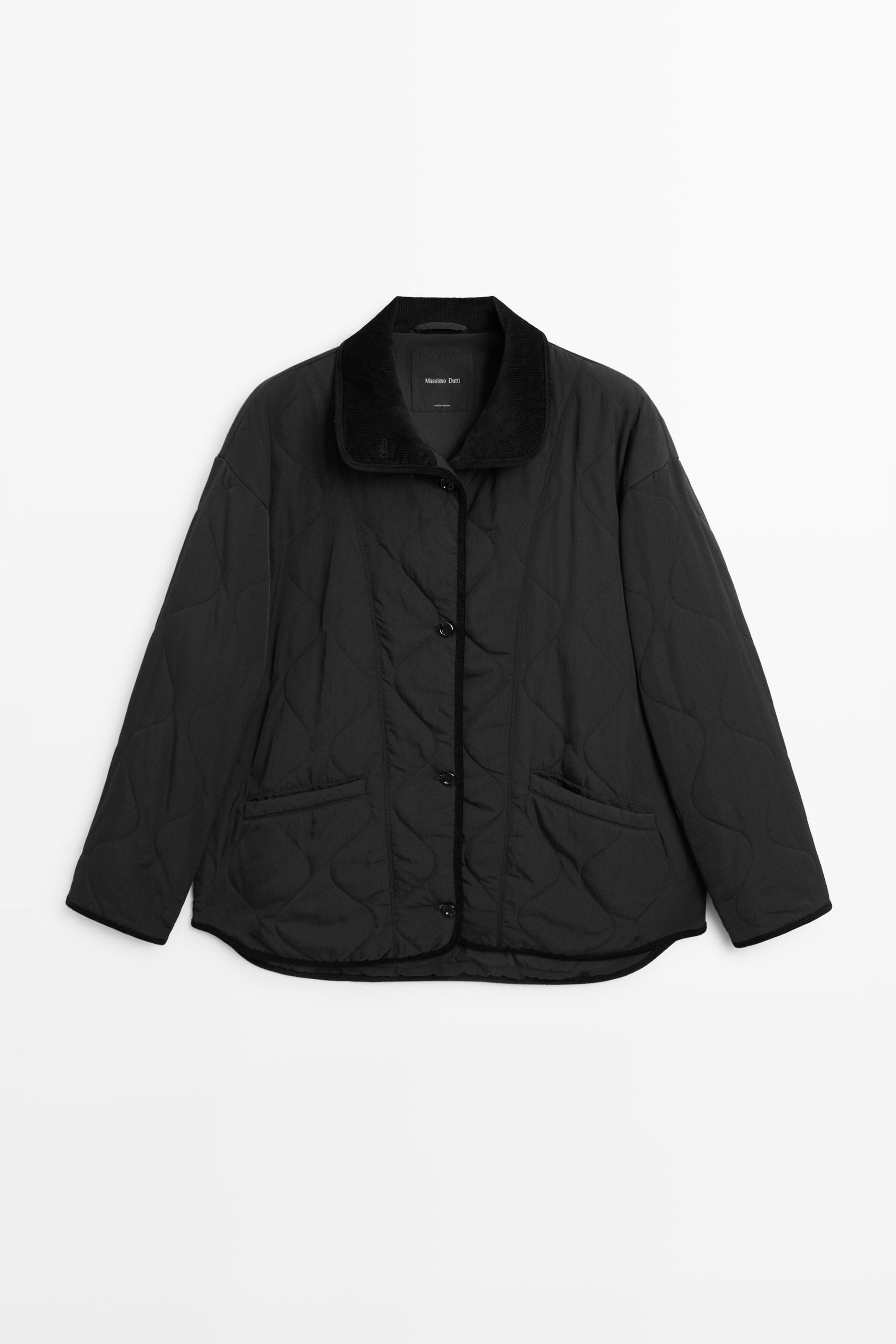 Jacket with wavy stitching detail | Massimo Dutti UK