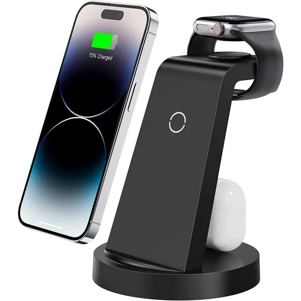 3 in 1 Charging Station for iPhone, Wireless Charger for iPhone 14 13 12 11 X Pro Max & Apple Wat... | Walmart (US)