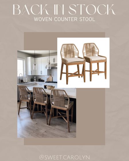 Woven counter stools 

#LTKFind #LTKhome