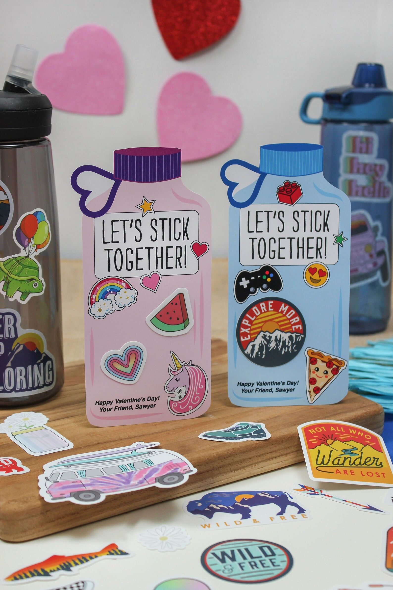 Water Bottle Sticker Kids Valentine Printable  Kids - Etsy | Etsy (US)