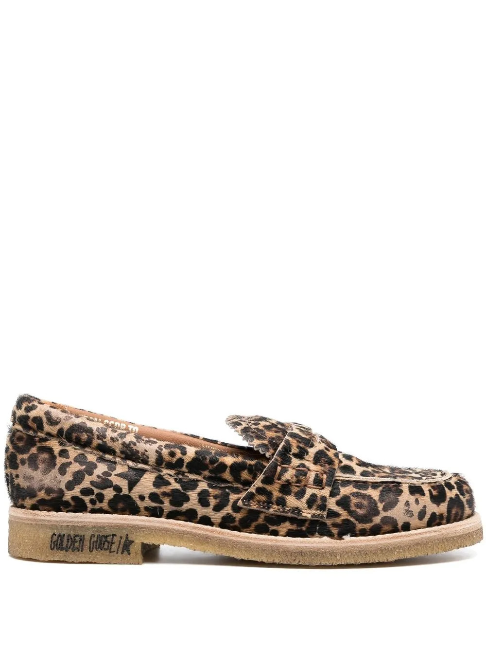 leopard-print round-toe loafers | Farfetch Global