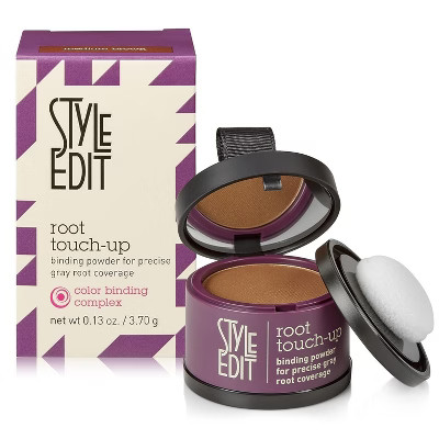 Style Edit Root Touch Up Powder for MEDIUM BROWN Hair (0.13 oz tub) Gray Hair Cover-up Root Concealer for Grey, White Hair | Target