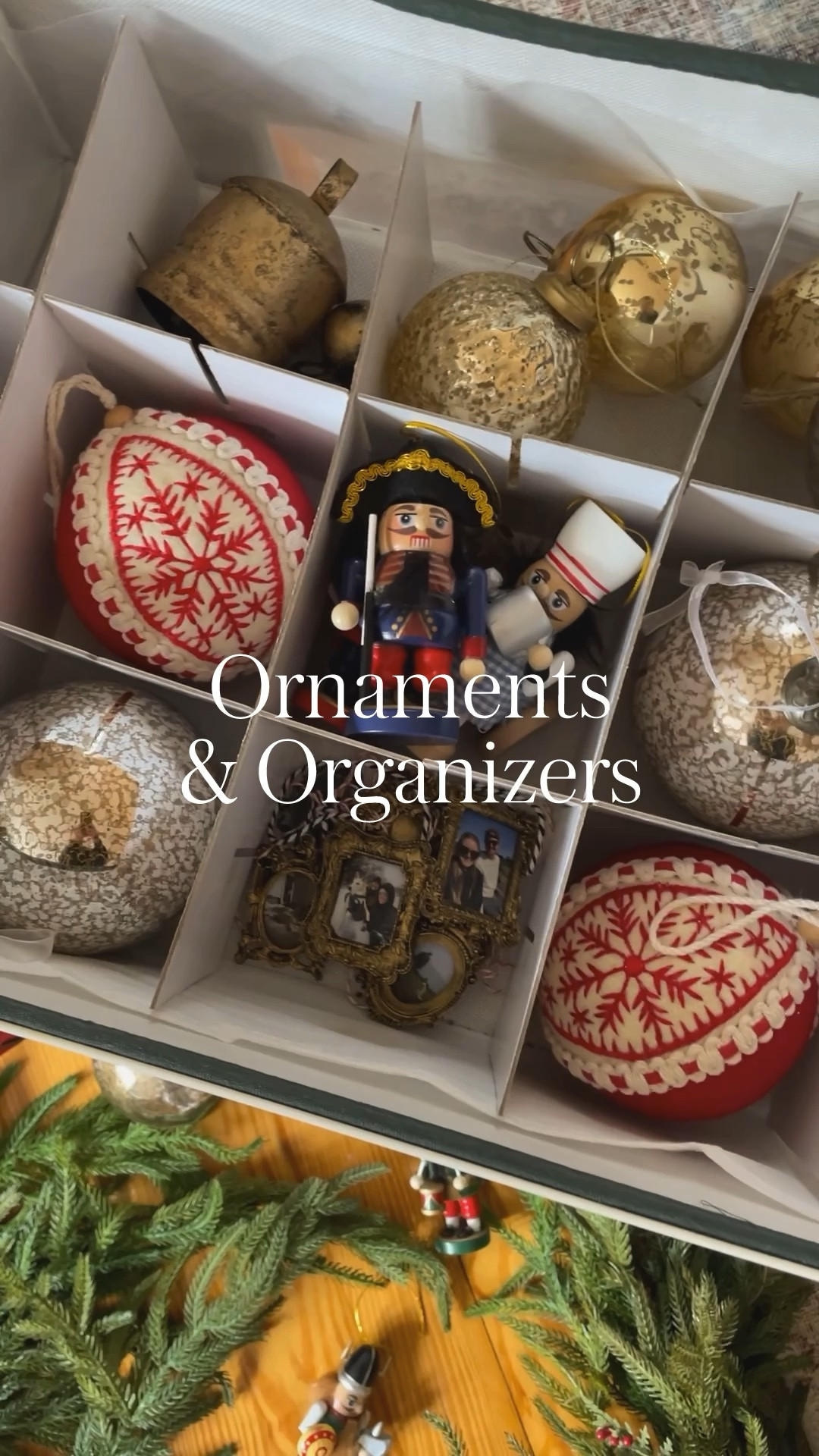 Ornaments & Organizers | Shop felt, glass, and nutcracker ornaments. Safely stored in my favorite ornament tote. @wayfair #ad #wayfairpartner #wayfair