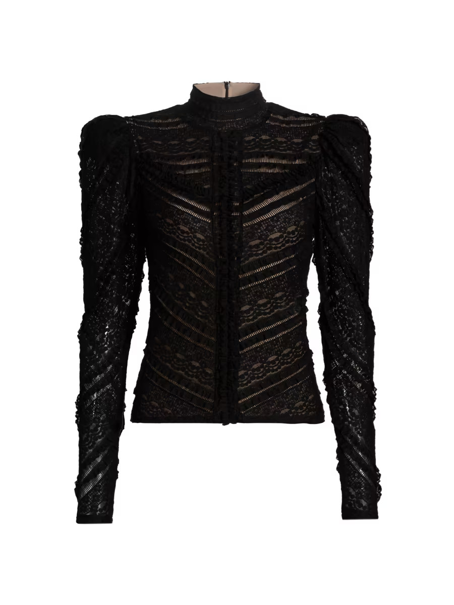 Mito Ruffle & Lace Top | Saks Fifth Avenue