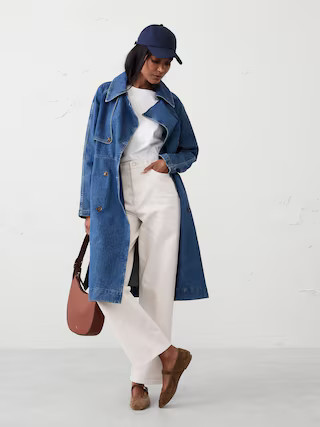 DENIM TRENCH COAT | Banana Republic Factory