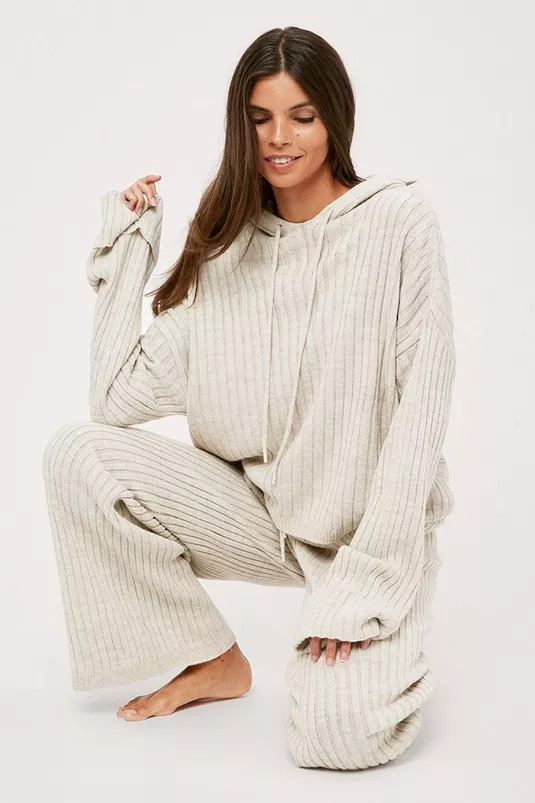 Knitted Hoodie and Trousers Lounge Set | Nasty Gal (US)