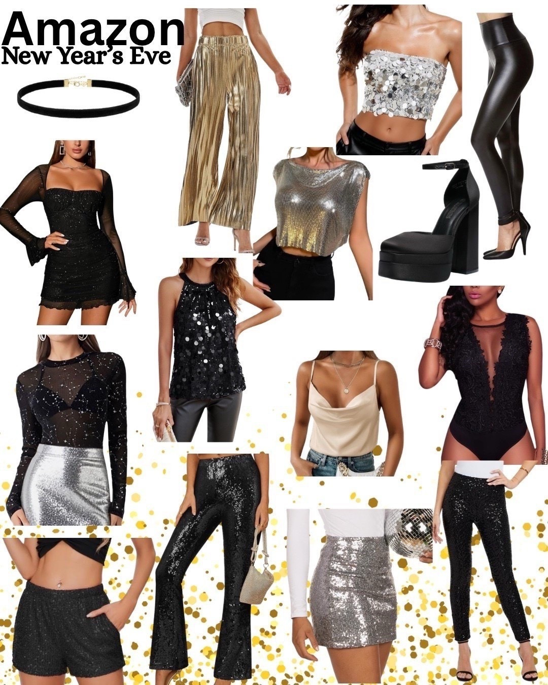 New Year's Eve outfit. New year's outfit. Party outfit. Glitter outfit. Sparkle outfit. Metallic outfit. New Year's Eve party. Amazon style 

#LTKSeasonal #LTKHoliday #LTKFindsUnder50