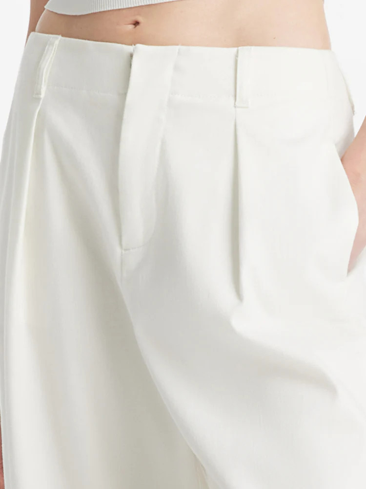 Oil-Resistant Wide Leg Full Length Women Jeans | GOELIA