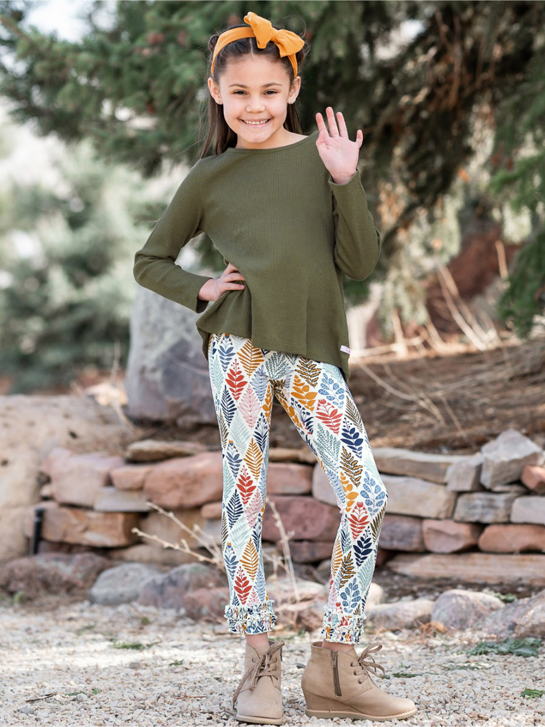 Printed Ruffle Leggings | RuffleButts / RuggedButts