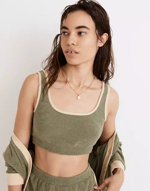 MWL Towel Terry Sweatshirt Bralette | Madewell