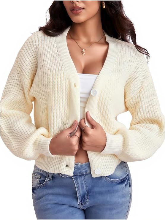 SHENHE Women's Cardigan Sweater Casual Button Down Long Sleeve V Neck Knitwear Cardigan Top | Amazon (US)