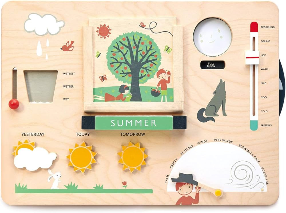 Tender Leaf Toys - Weather Watch - Educational Wooden Weatherboard for Kids - Perfect Climate Tea... | Amazon (US)