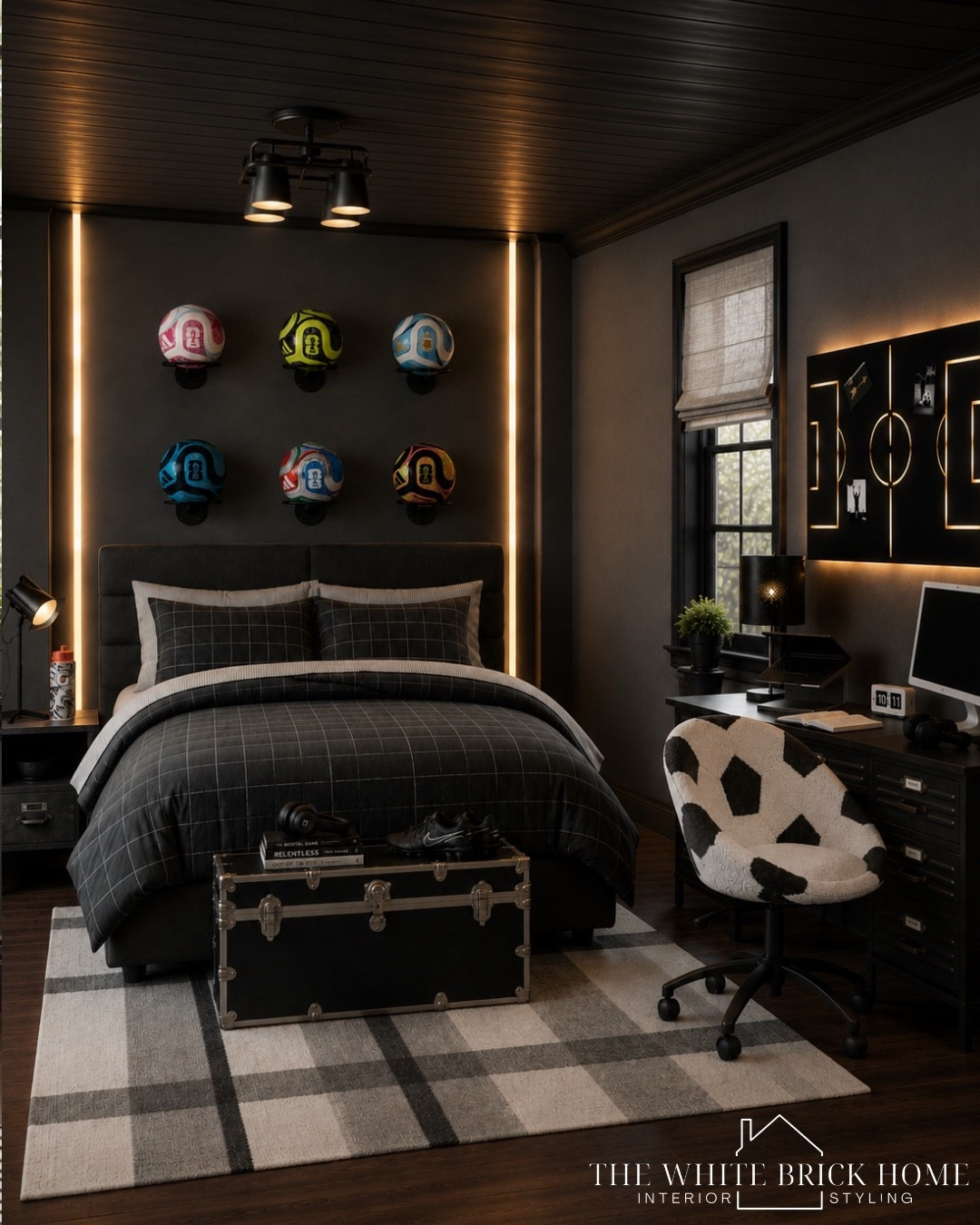 A sleek soccer inspired bedroom that scores being with bold style, modern details, and a cool sophisticated edge. 

Boys room, boys bedroom, kids room, kids bedroom, boys room bedding, boys room rug, boys room furniture, boys room design, kids room, kids bedroom, boys room decor, boys room design ideas, sports bedroom, sports room decor, soccer room decor ideas, sports bedroom ideas, teen boy, teen boy bedroom, teen room, teen bedroom decor, boys room rug, boys room furniture, soccer, soccer bedroom, wayfair, Amazon, pottery Barn, pottery barn teen

#LTKHome #LTKSaleAlert #LTKKids