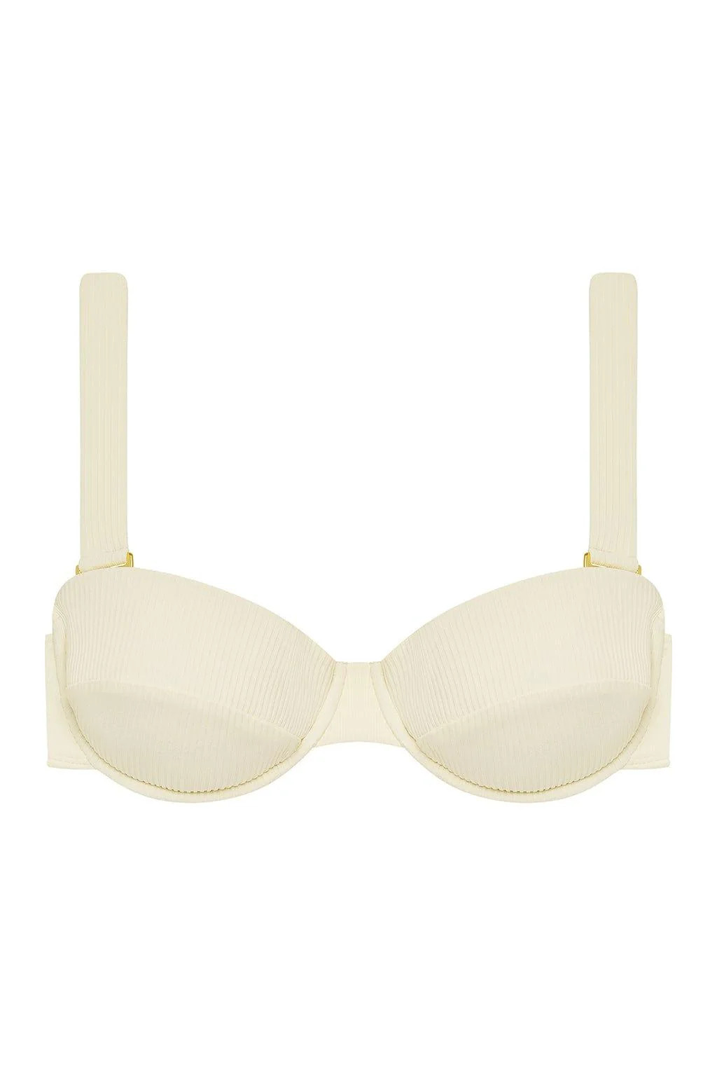 Cream Rib Bustier Bikini Top | Montce