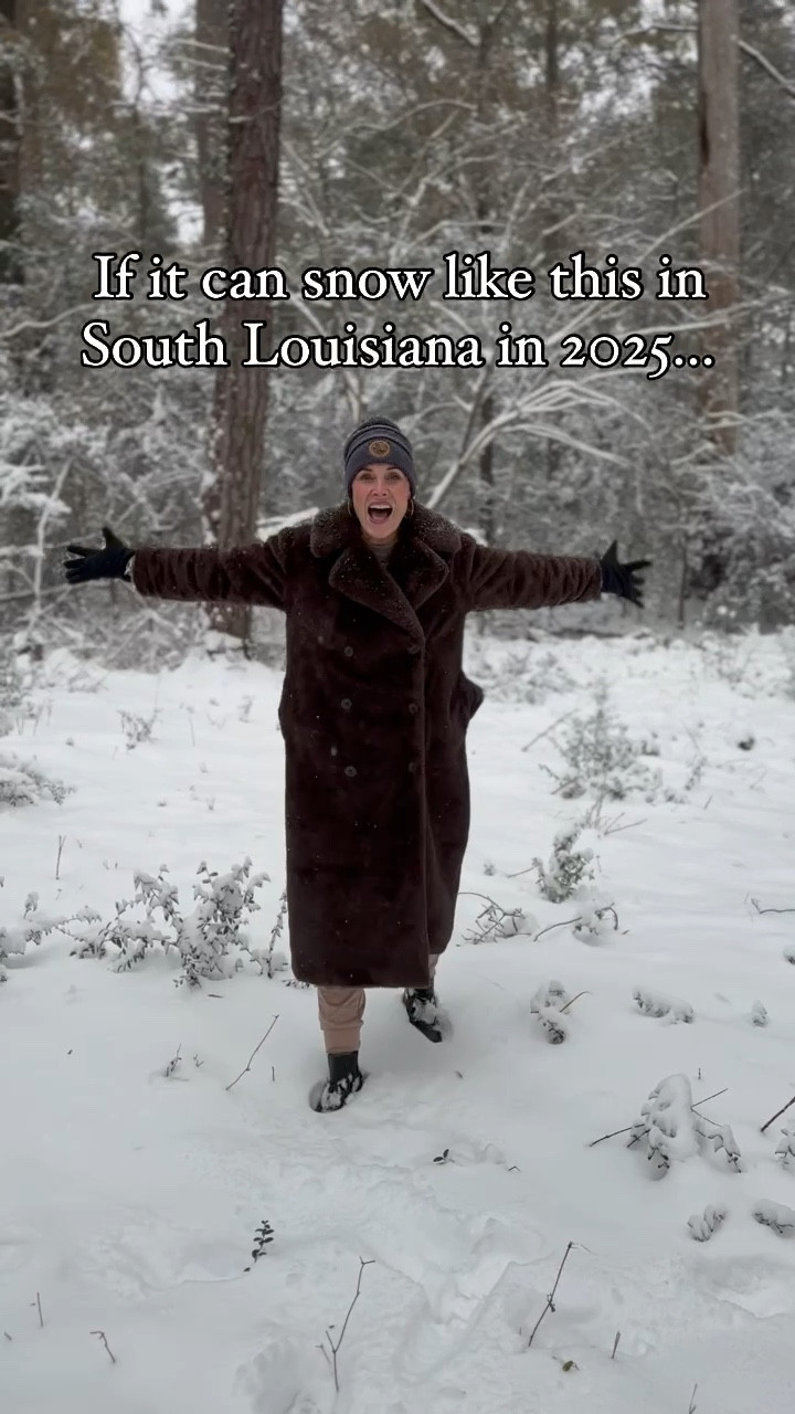 If it can snow like this in South Louisiana in 2025… then anything is possible! ❄️

Midlife is a chapter full of opportunities waiting to be embraced. Just like this unexpected snow reminds us that life is full of surprises, 2025 can be the year we break barriers, chase dreams, and take the chances we’ve been holding back on.

Whether it’s starting a new hobby, traveling somewhere new, switching up your style, or simply focusing on YOU—this is your year to step into your power and live boldly.

Let’s stop saying “it’s too late” and start believing “it’s just the beginning.” ✨ Take that chance, make the change, and let’s create a life that feels as magical as snow in the South!

What’s one thing you’ve been wanting to do but haven’t yet? Share below—I’d love to cheer you on!

#MidlifeEmpowerment 
#LiveYourBestLife 
#2025Goals 
#MidlifeFashion 
#NewYearNewChapter 
#AgeIsJustANumber
#affordablefashion
#outfitinspo
#laurenoggsgee
#over50style 
#lookalike
#shopltk
#ltkover50
#ltkover40
#lookforless
#getyourcolonoscopy


#LTKOver40 #LTKWatchNow #LTKFindsUnder50