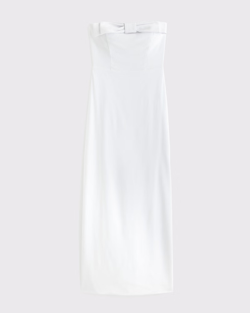 Column Bow-Front Maxi Dress | Abercrombie & Fitch (US)