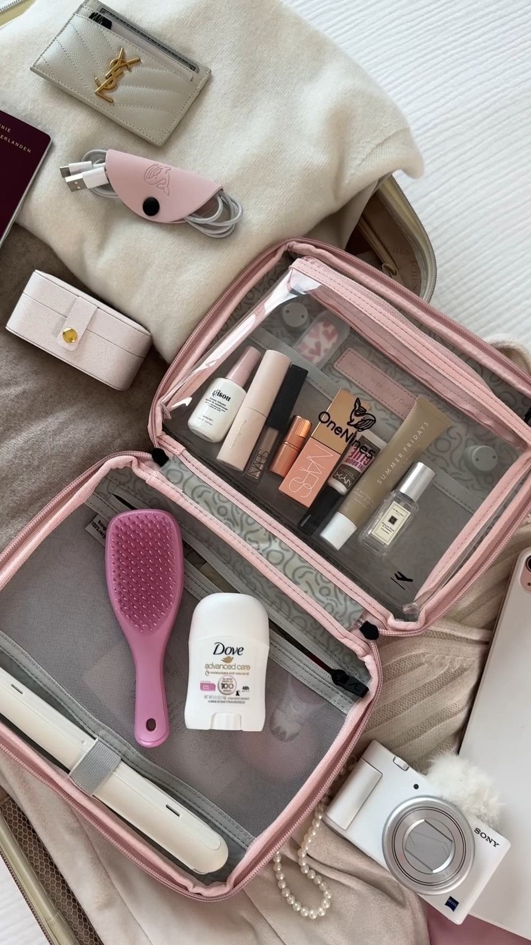 pack with me travel inspo weekend trip beige aesthetic pink packing cubes

#LTKeurope #LTKtravel #LTKVideo