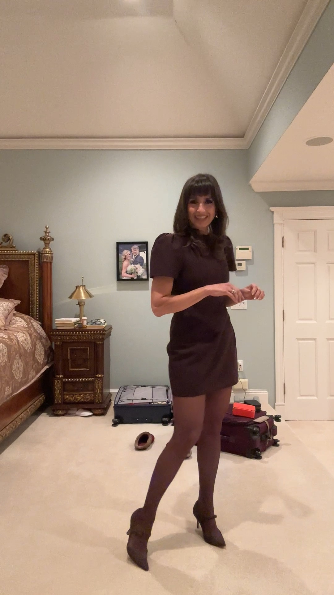 Dress fits small l. I sized up to a small. It’s actually a romper underneath ☺️ Shoes are old Manolos so I linked similar ones

#LTKOver40 #LTKFindsUnder100