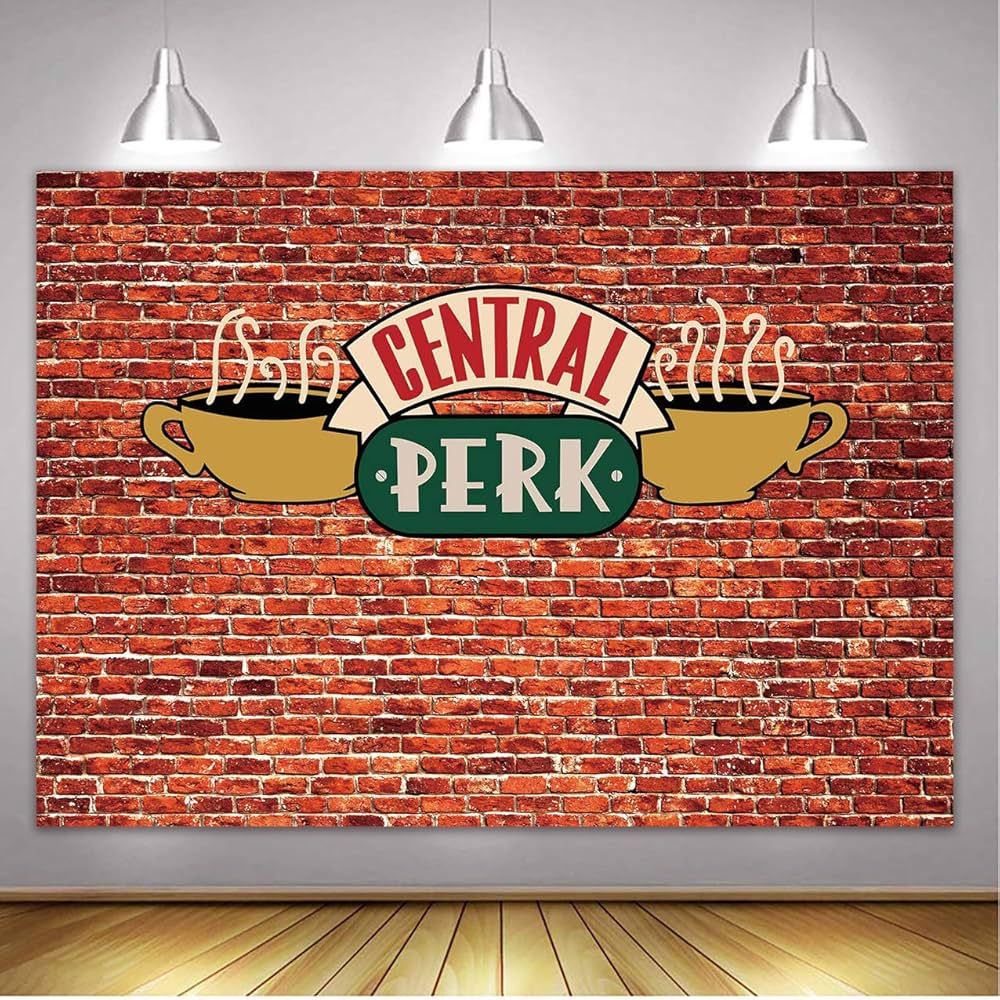 Betta Central Perk Cafe Friends Backdrop Friends Shower Theme Party Decoration Supplies Red Brick... | Amazon (US)