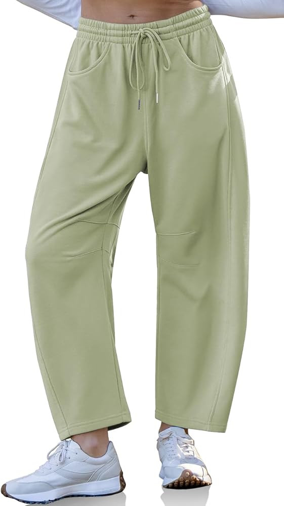 TARSE Women’s Barrel Sweatpants Loose Fit Lounge Pants Casual Wide Leg Pants Cotton Comfy Elast... | Amazon (US)