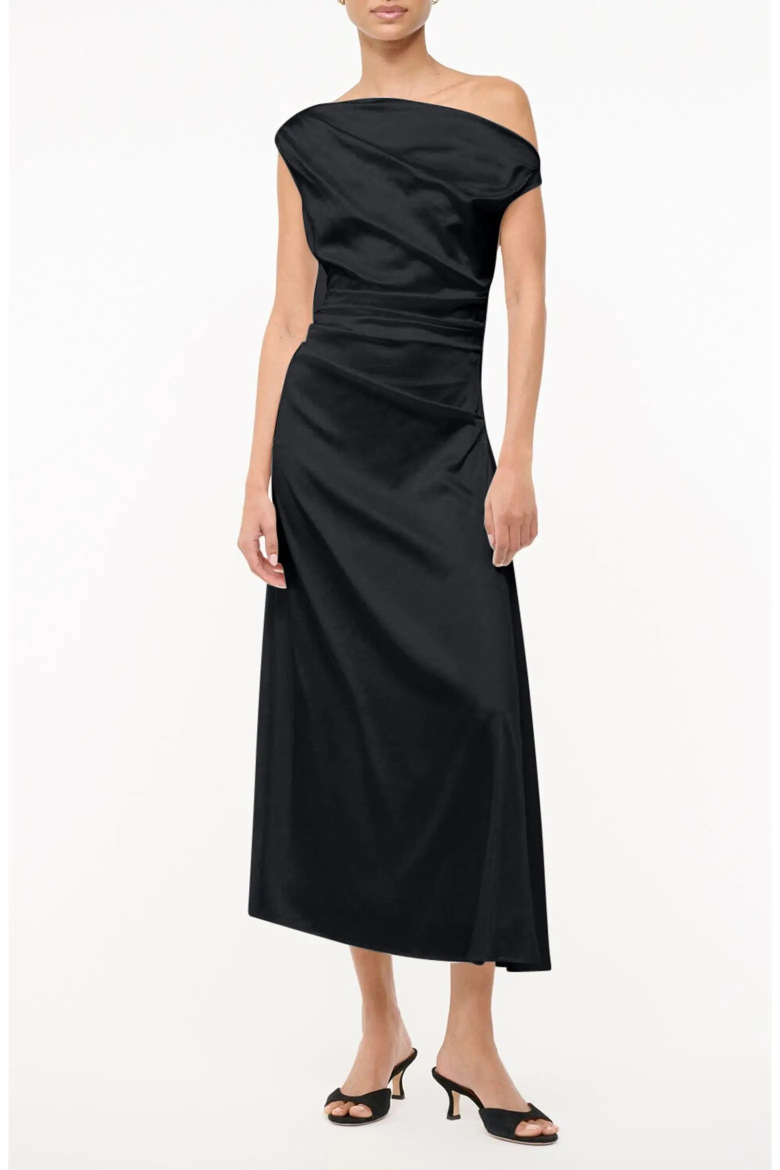 STAUD Phare Stretch Silk One-Shoulder Dress (Women) | Nordstrom | Nordstrom