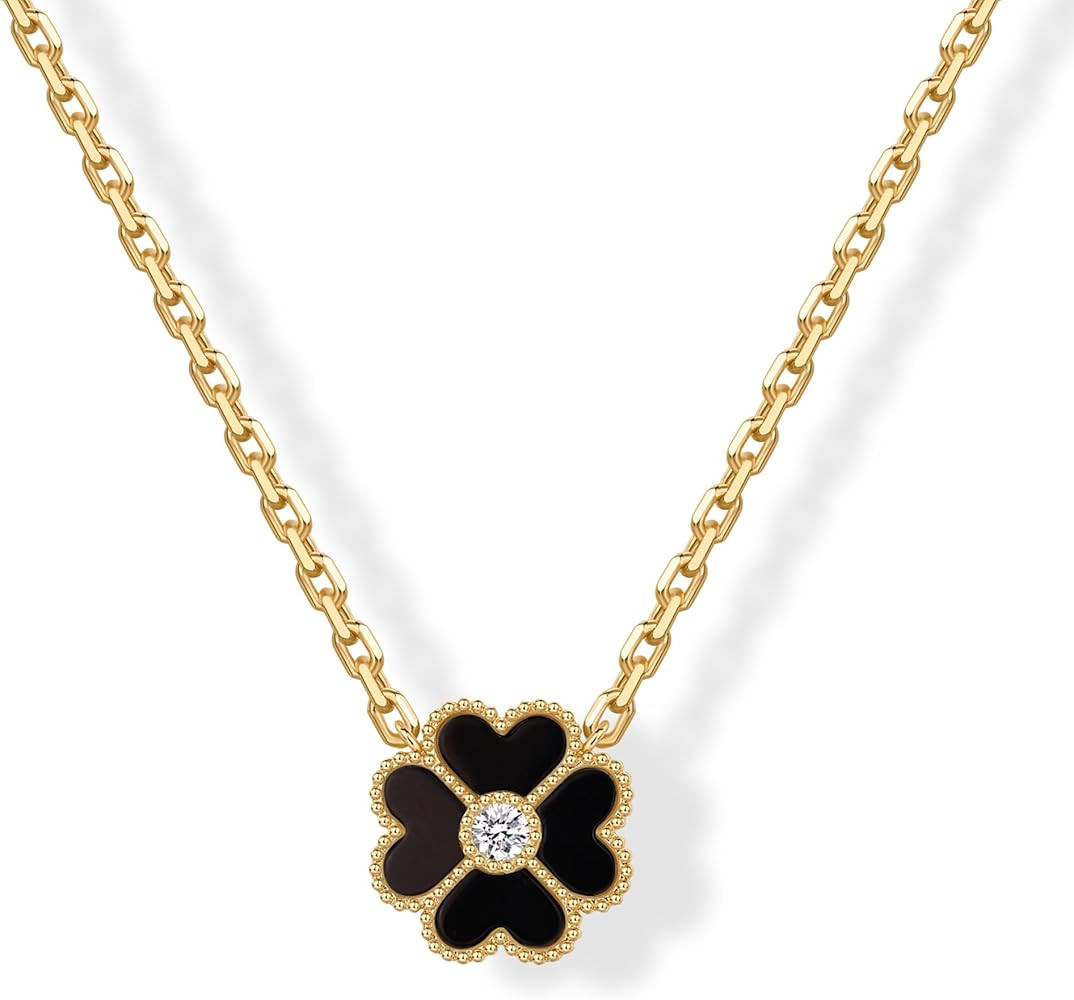 PAVOI 14K Gold Plated Clover Necklaces for Women - Lucky Four Leaf Clover Necklace Pendant - Tren... | Amazon (US)