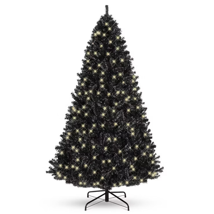 Best Choice Products 6ft Pre-Lit Artificial Black Christmas Tree Holiday Decoration w/ 947 Branch... | Target