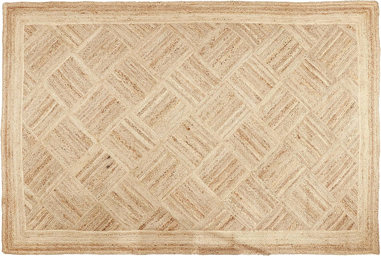 100% Jute Area Rug 6’x9’-Hand Crafted Natural Fiber-Vintage Collection-Eco Friendly Carpet-Fa... | Amazon (US)
