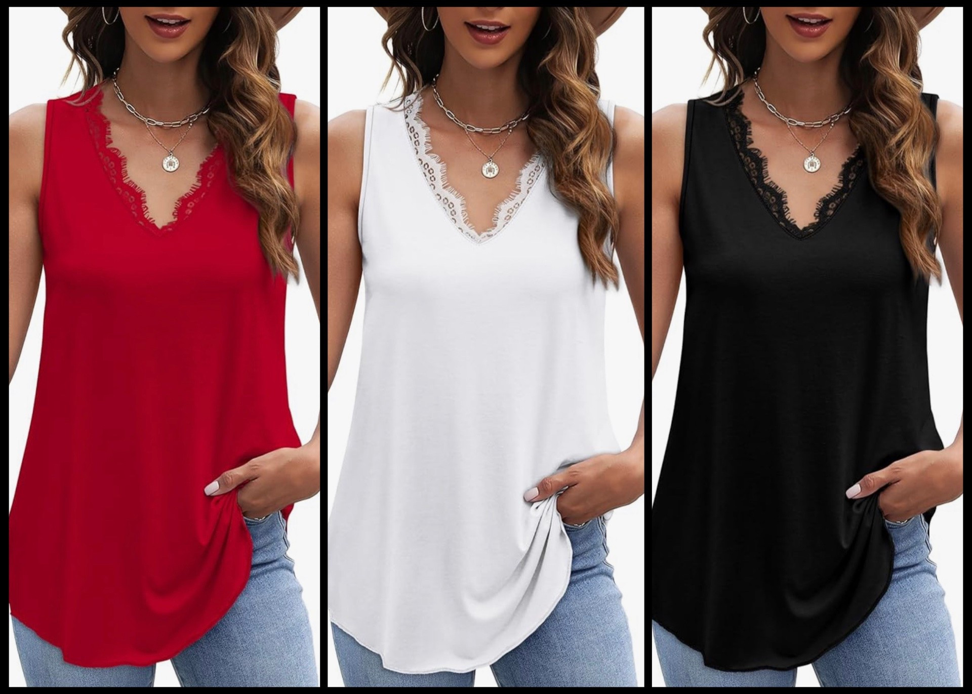 The softest tanks are down to under $10 in select colors today at Amazon! These have such a nice flowy fit, with the prettiest lace detailing. Super comfy, and you can’t beat the price.

#LTKActive #LTKSaleAlert #LTKSeasonal