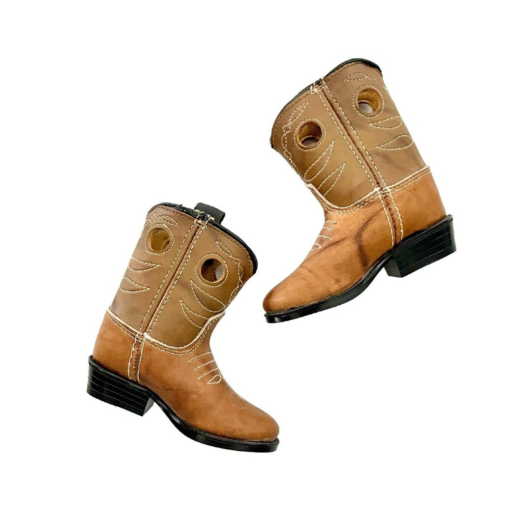 Vintage 1970s 80s Children's Acme Brown Leather Cowboy Boots // Size 13 1 Year - Etsy | Etsy (US)