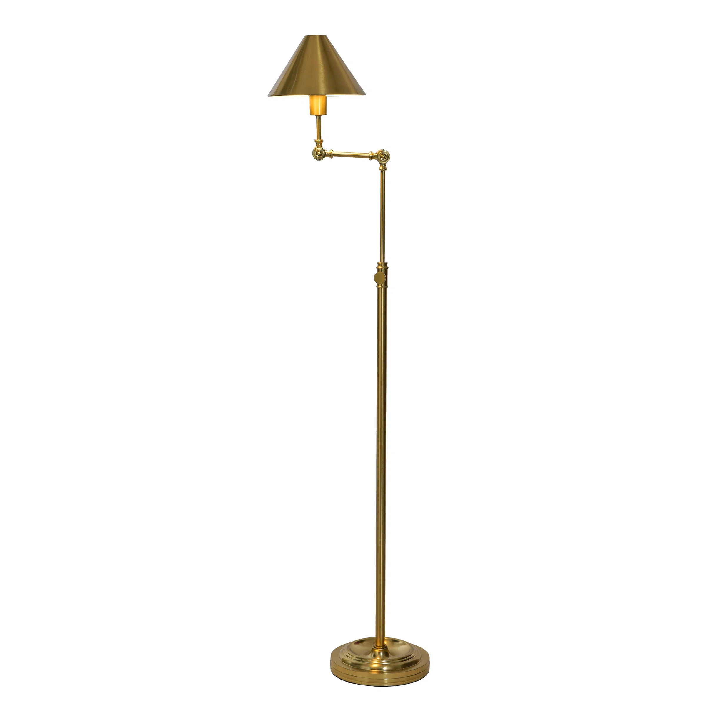 Arden Pivot Floor Lamp - Polished Nickel | Wayfair North America