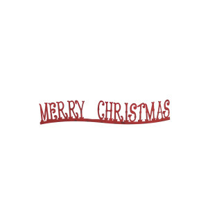 23.5" Red Metal Merry Christmas Sign | Christmas Central