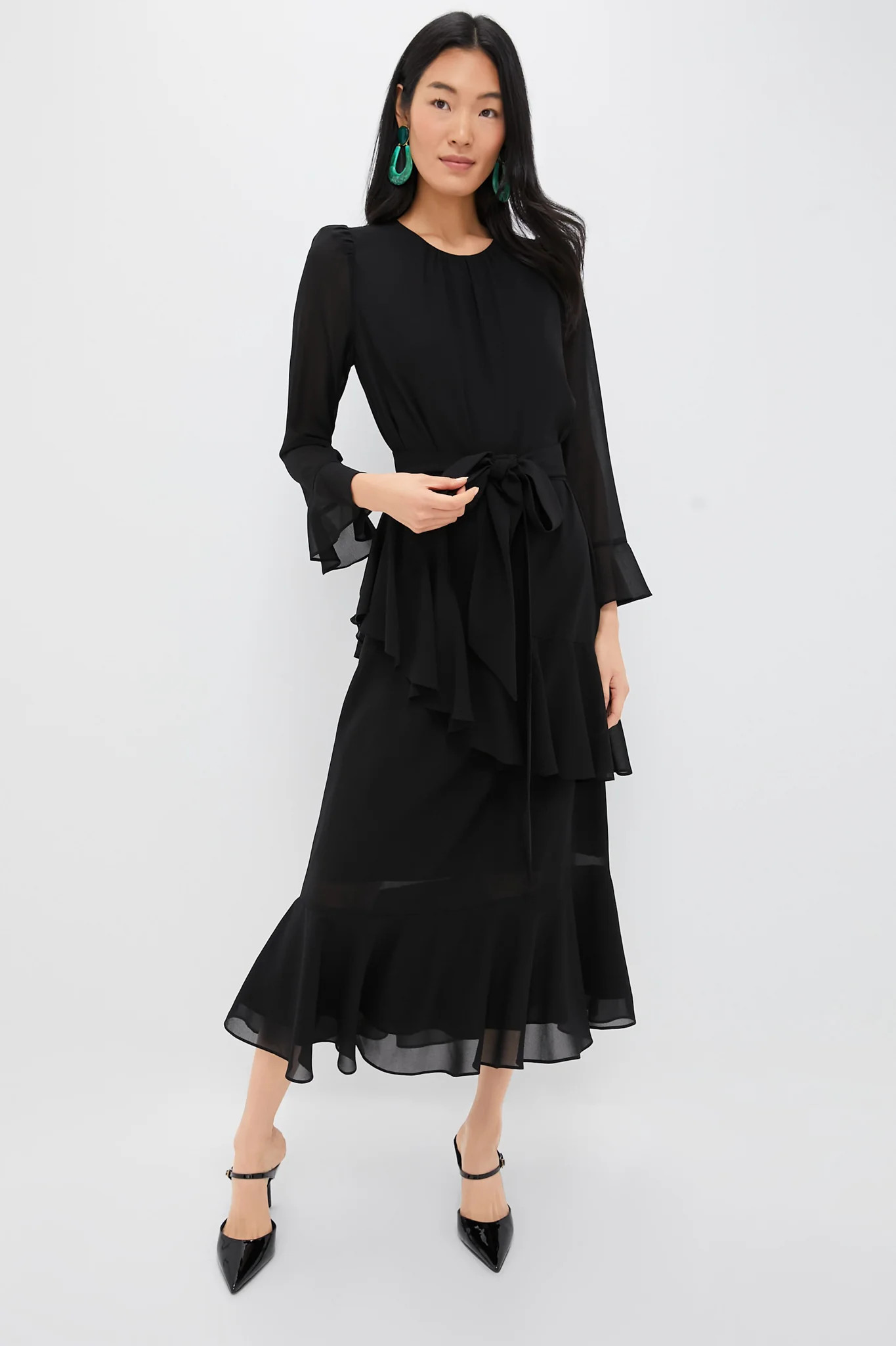 Black Chiffon Sasha Dress | Tuckernuck (US)
