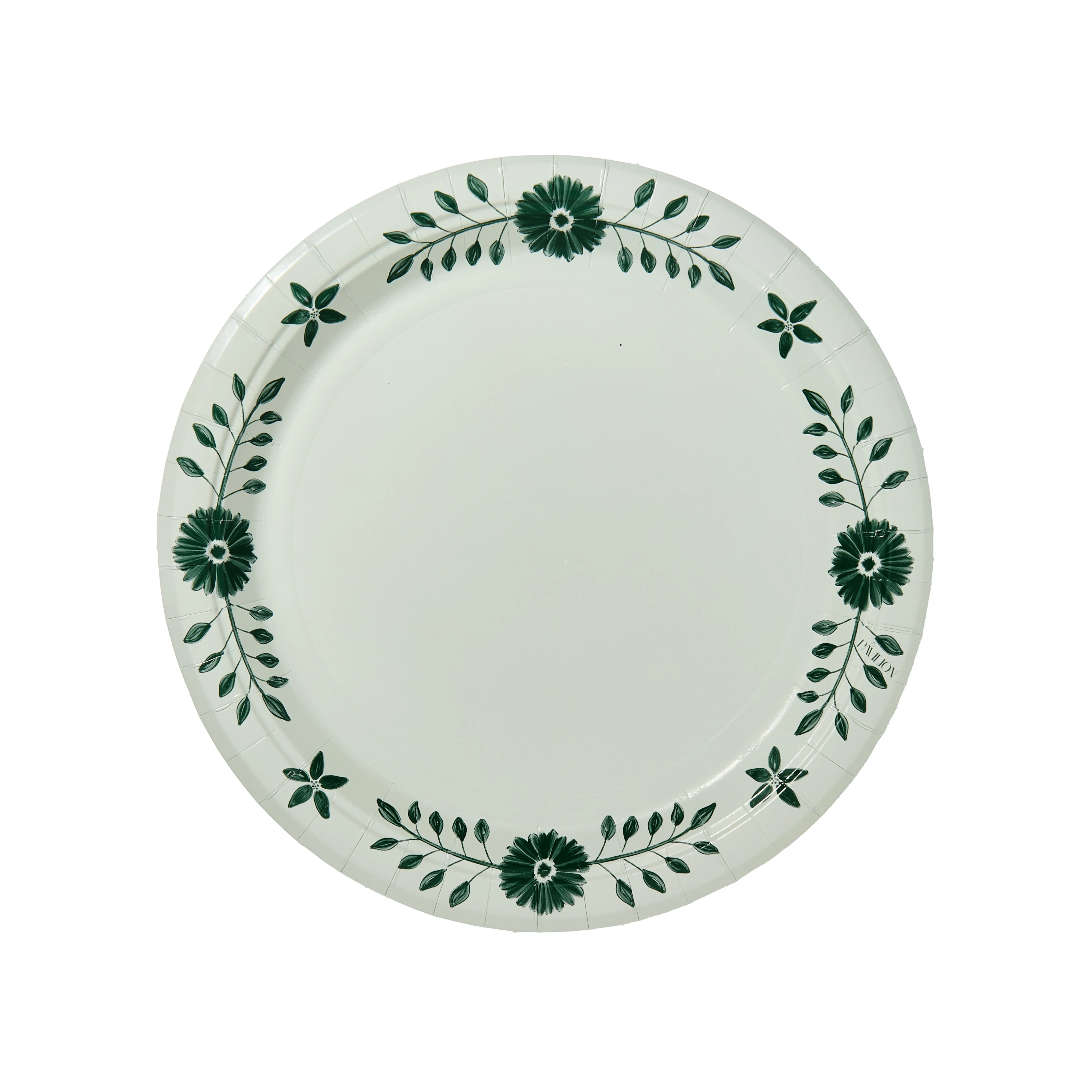 Sage and Forest Daisy Josephine Dinner Plates - 8 pack | Pavilion Paper