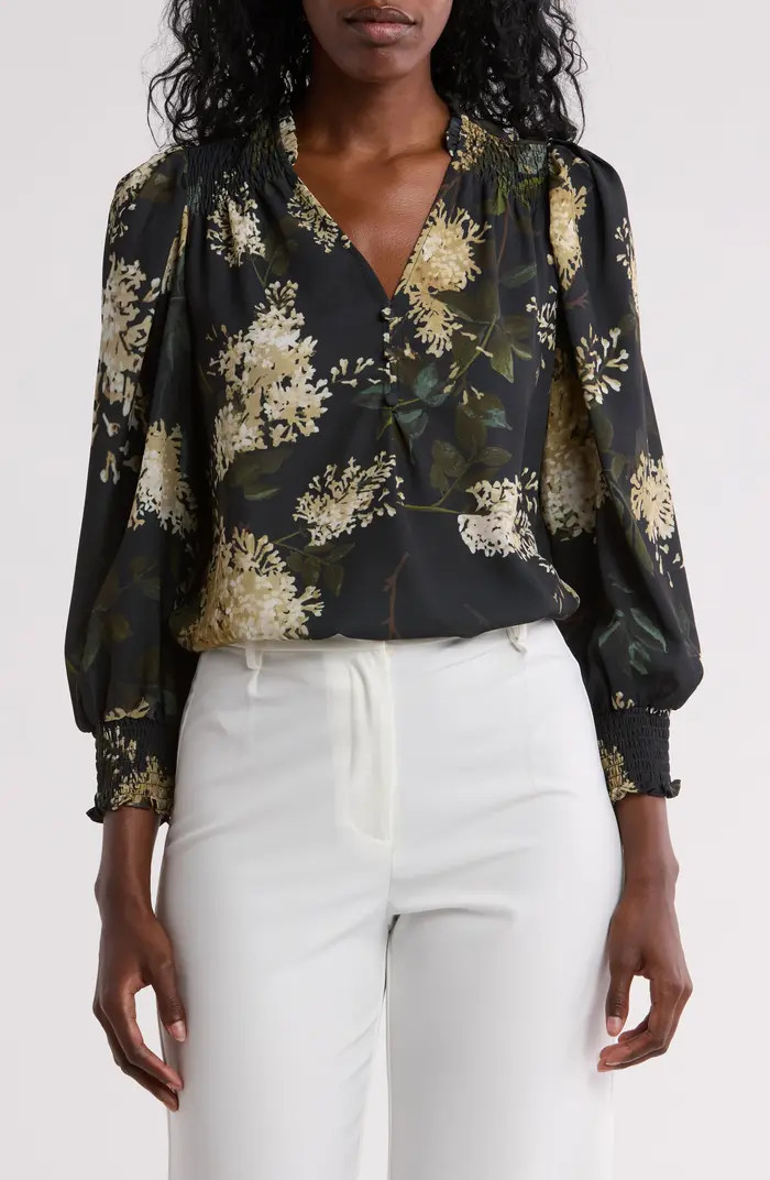 Smocked Button-Up Shirt | Nordstrom Rack