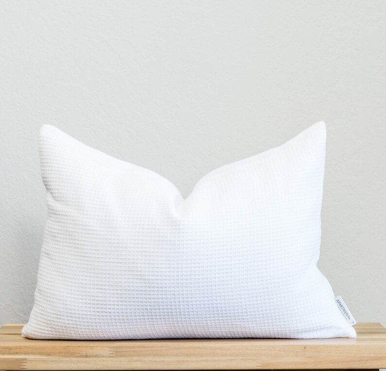 Linen Pillow  Waffle White  14'' X 20'' | Etsy | Etsy (US)