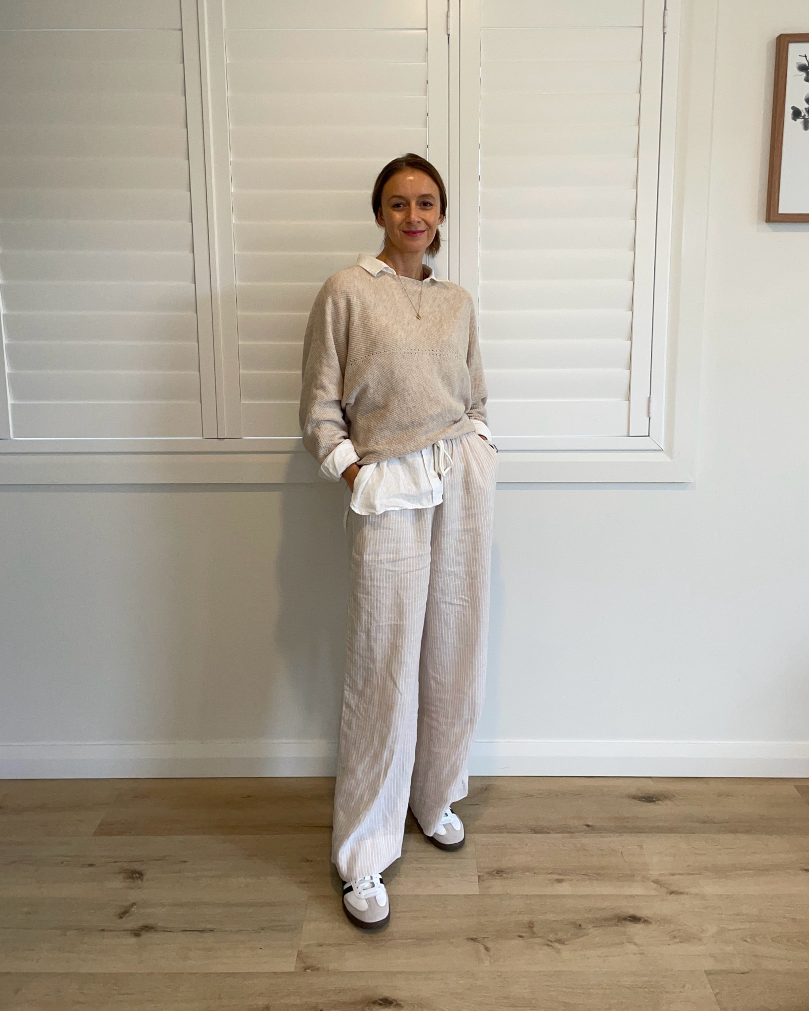 【MODERNIF】Chid two-tuck linen banding pants MODERNIF】Chid two-tuck linen banding pants (modernif/パンツ