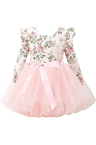 Flofallzique Girls Dress Long Sleeves Toddler Party Dress Casual Clothing for 1-12 Years Old | Amazon (CA)