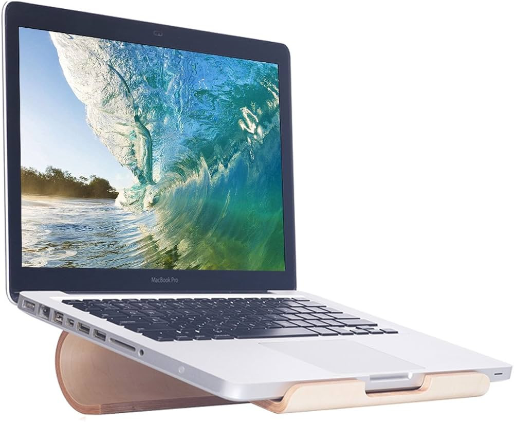 SAMDI Heighten Wood Notebook Stand for Portable MacBook, iPad Pro Mini Air, Other Tablet Pc - (Wh... | Amazon (US)
