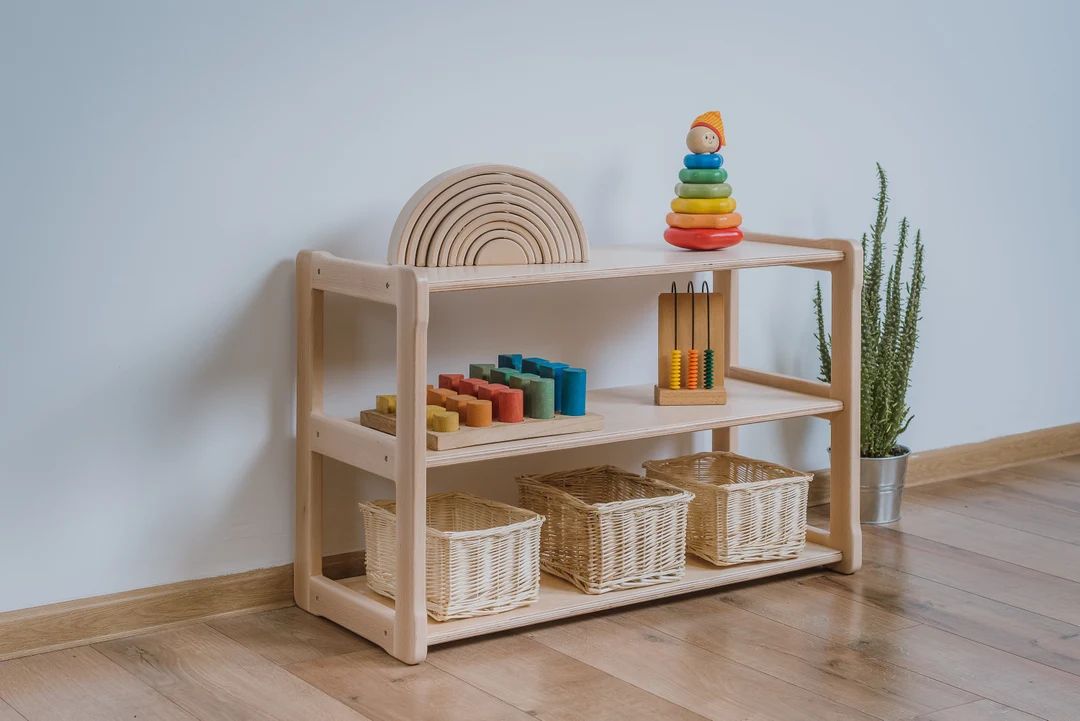 MONTESSORI MINI Toy SHELF, Nursery Shelves, Birch Plywood Nursery Montessori Toddler Toy Shelf, M... | Etsy (US)